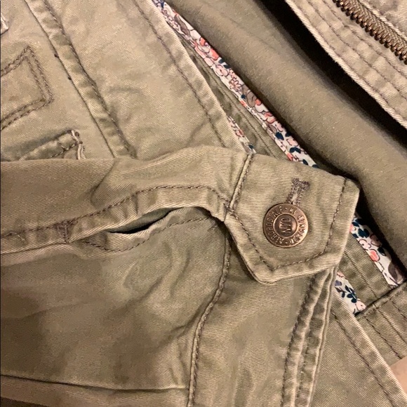 Army green military style jacket - Picture 3 of 5